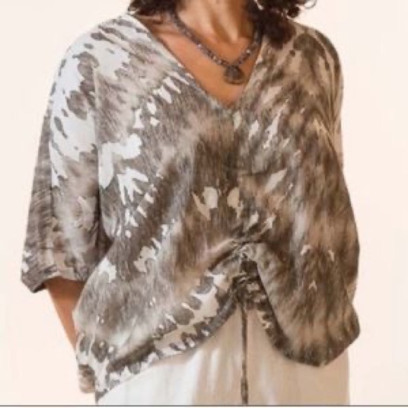 Bryan Walker Made in USA Tie Dye Dolman Top - Picture 1 of 8